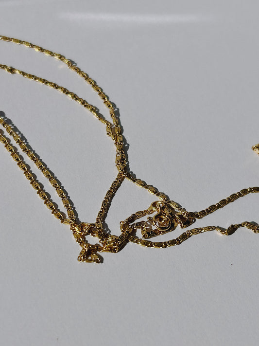 Vintage 14k Uno A Erre Snail Chain - 19.75" Long