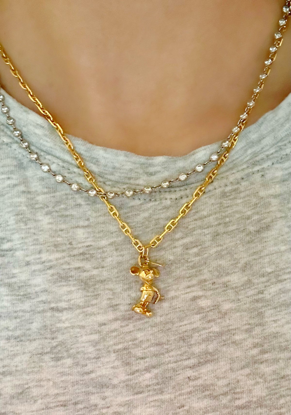 Vintage 14k Signed Mickey Mouse Charm