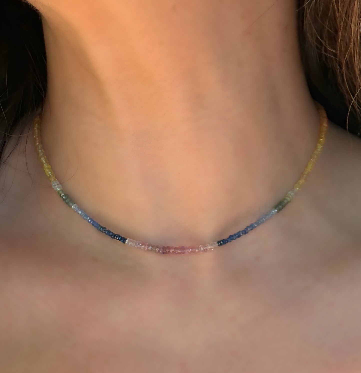 Rainbow Sapphire Necklace