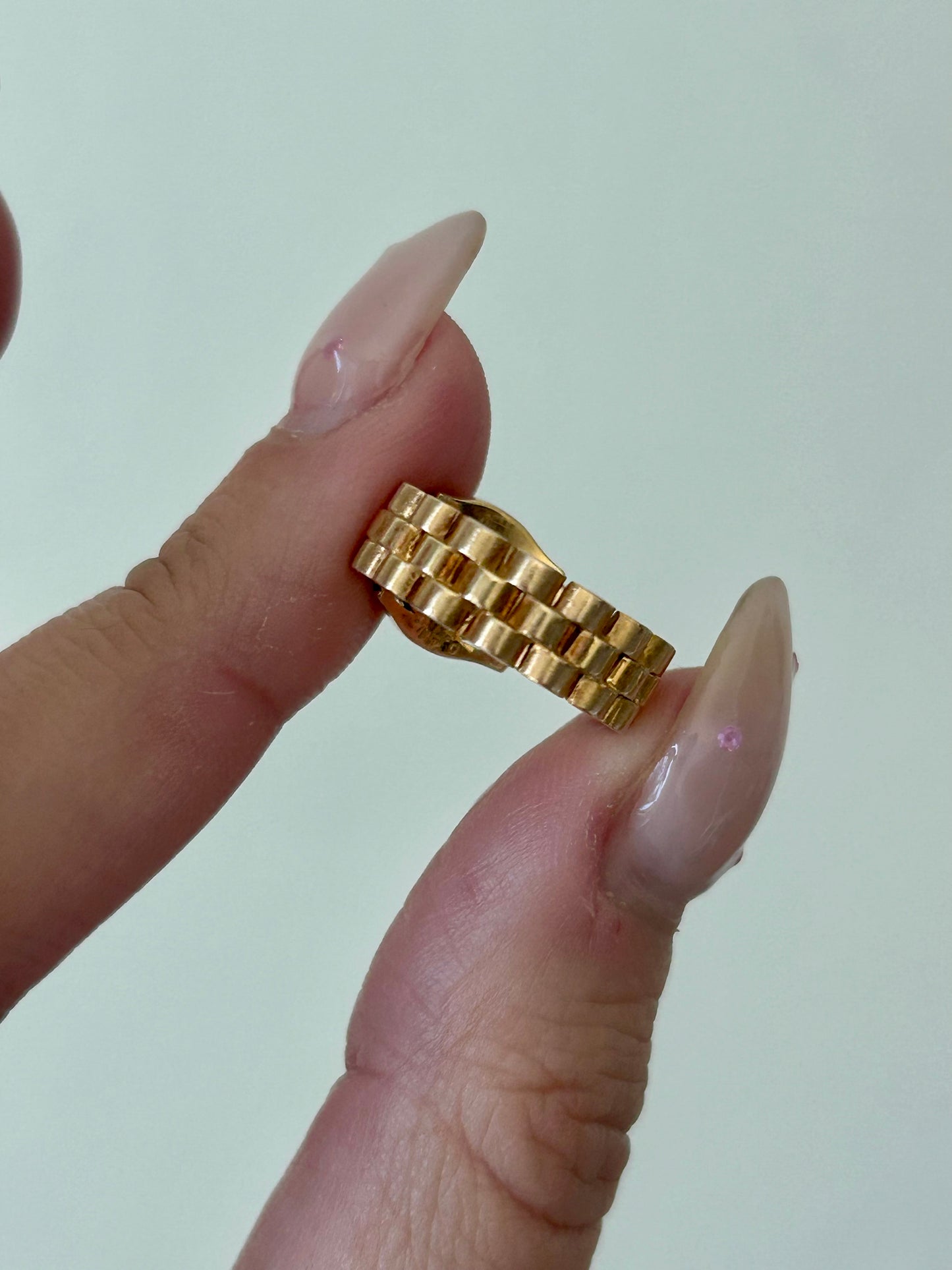 Vintage 18k Rolex Diamond Ring - Sz 4.75