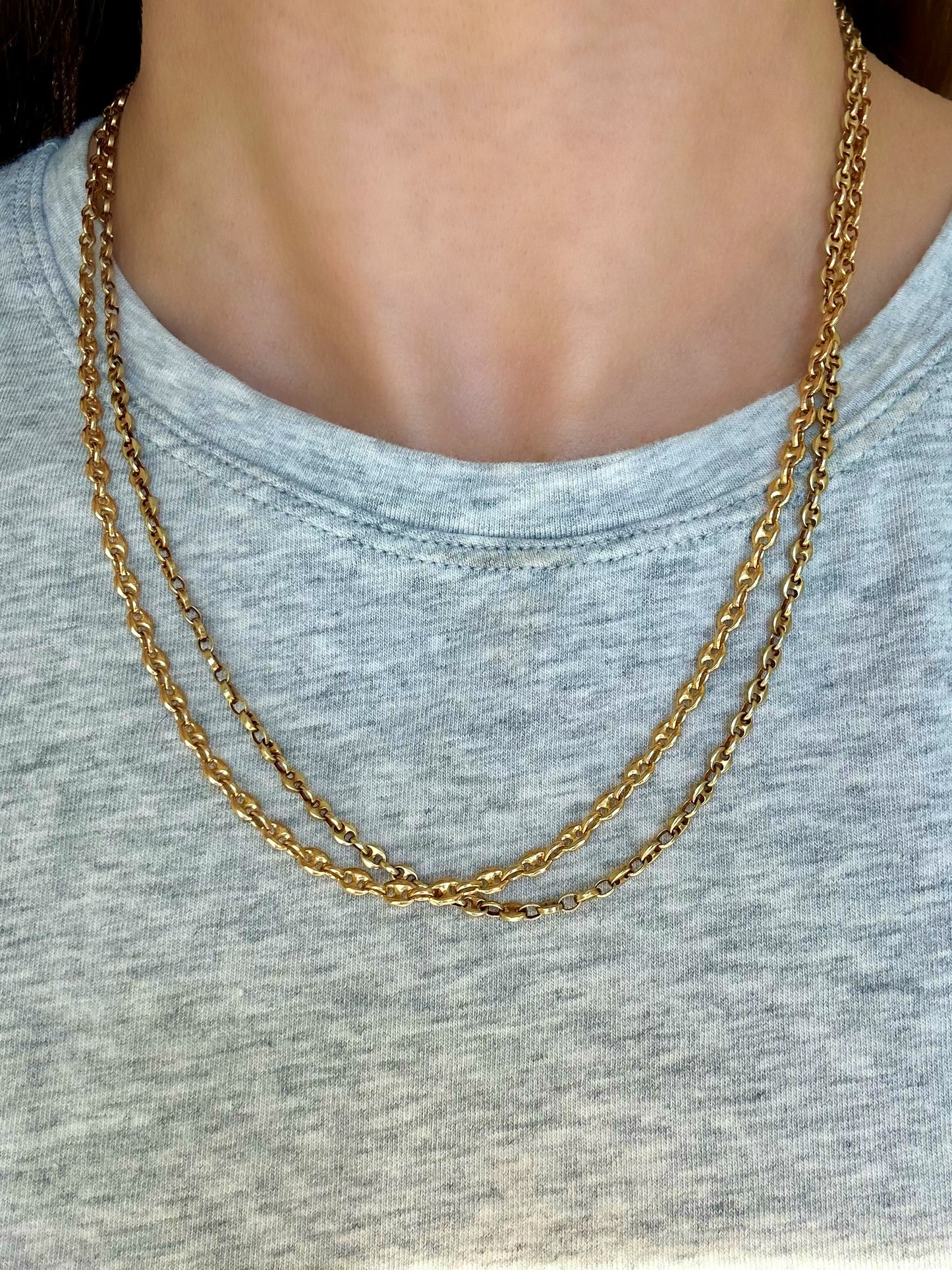 Vintage 14k Mini Puffy Mariner - 20.25" Long