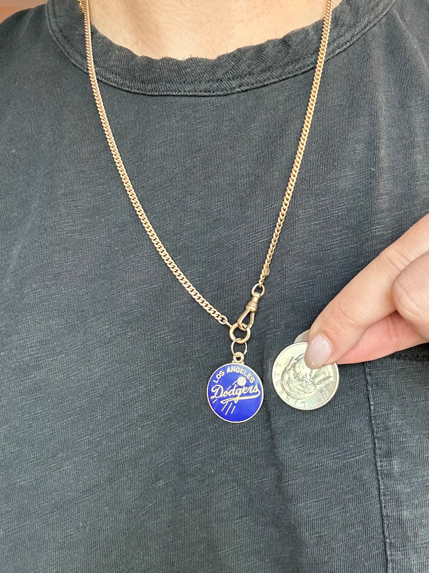Vintage 14k LA Dodgers Pendant