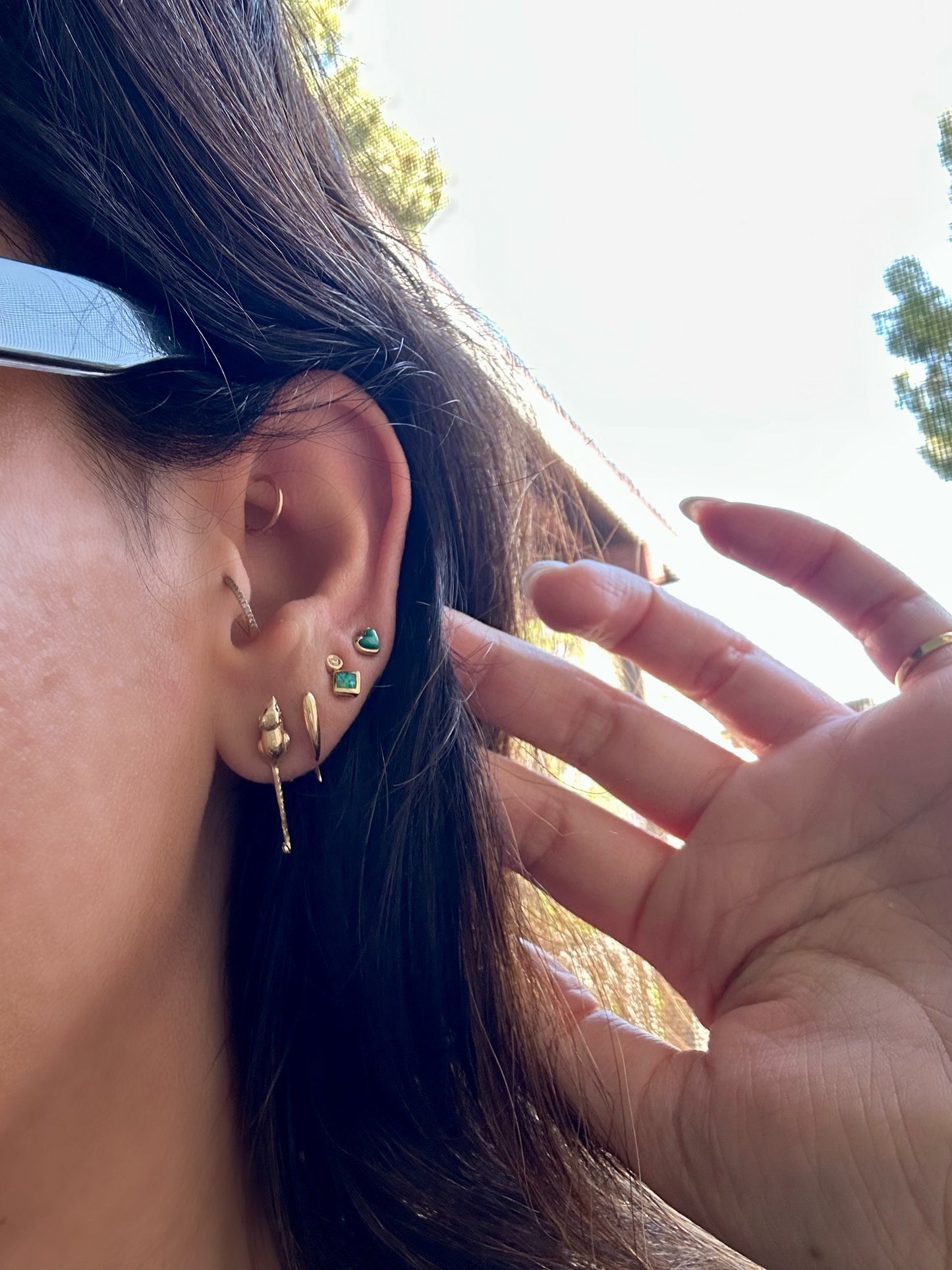 Rovie Made: Jewel Rat Earrings - Pair