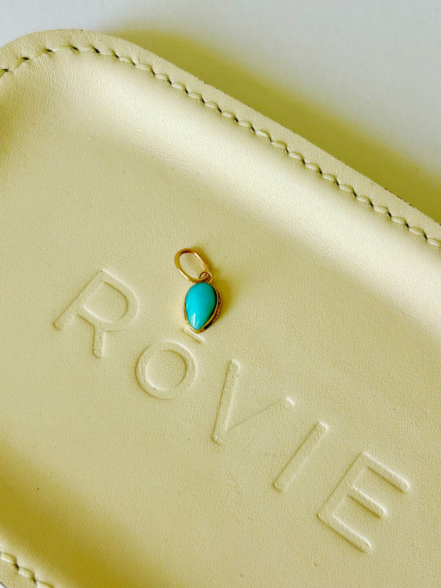 Vintage 14k Larimar Charm