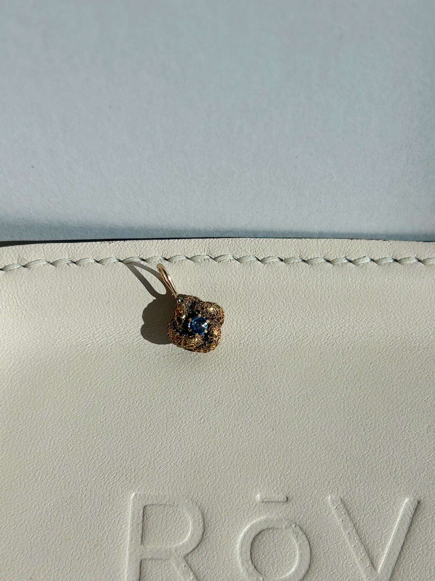 Antique 14k Sapphire Knot Stickpin Conversion