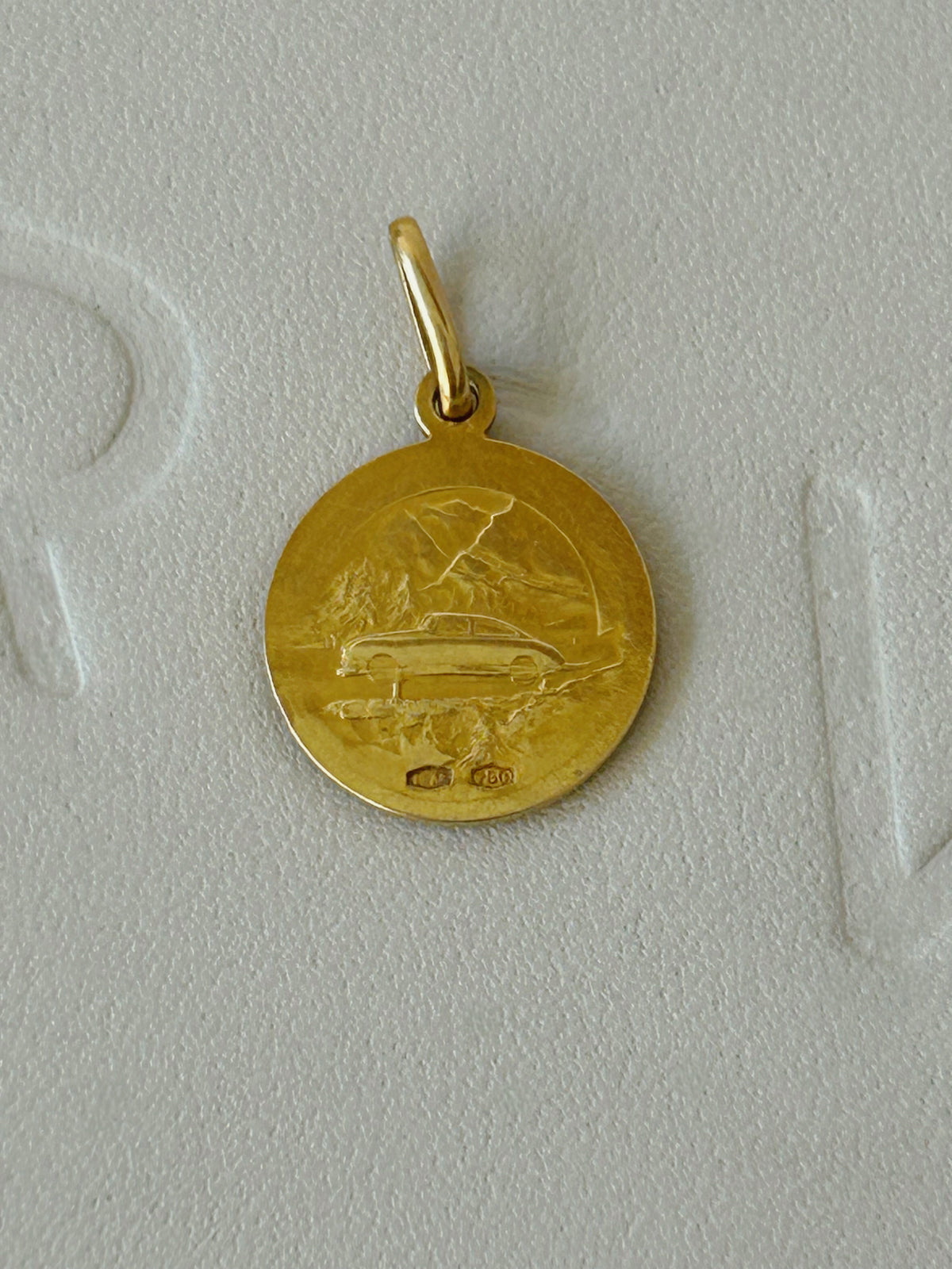 Early Vintage 18k St. Christopher Medal