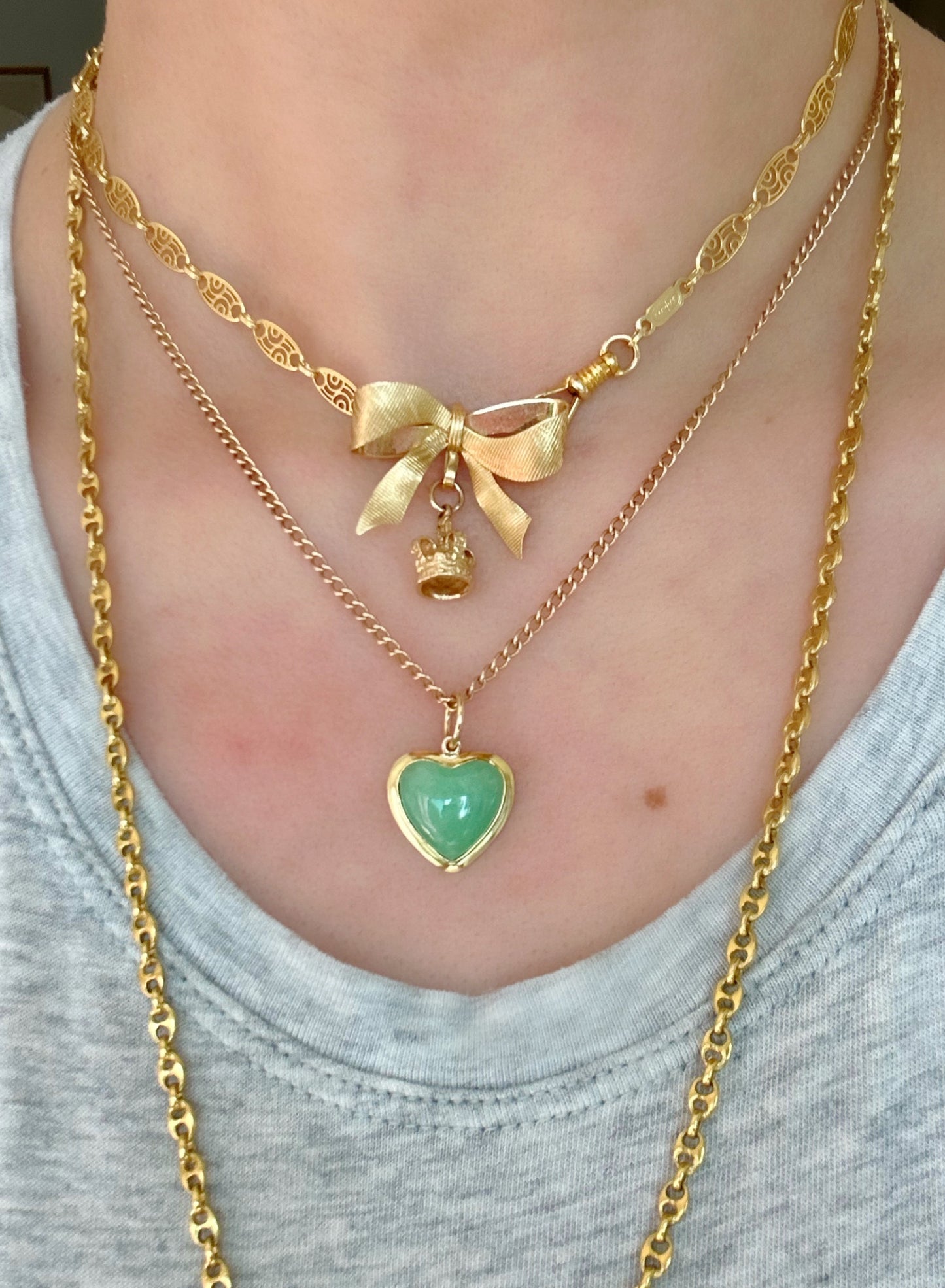 Vintage 14k Bow Brooch with watch hook