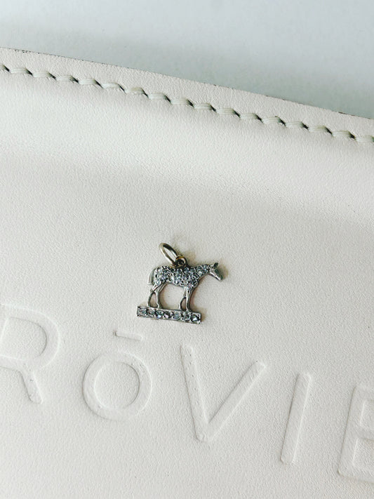 Art Deco Platinum Diamond Horse Charm