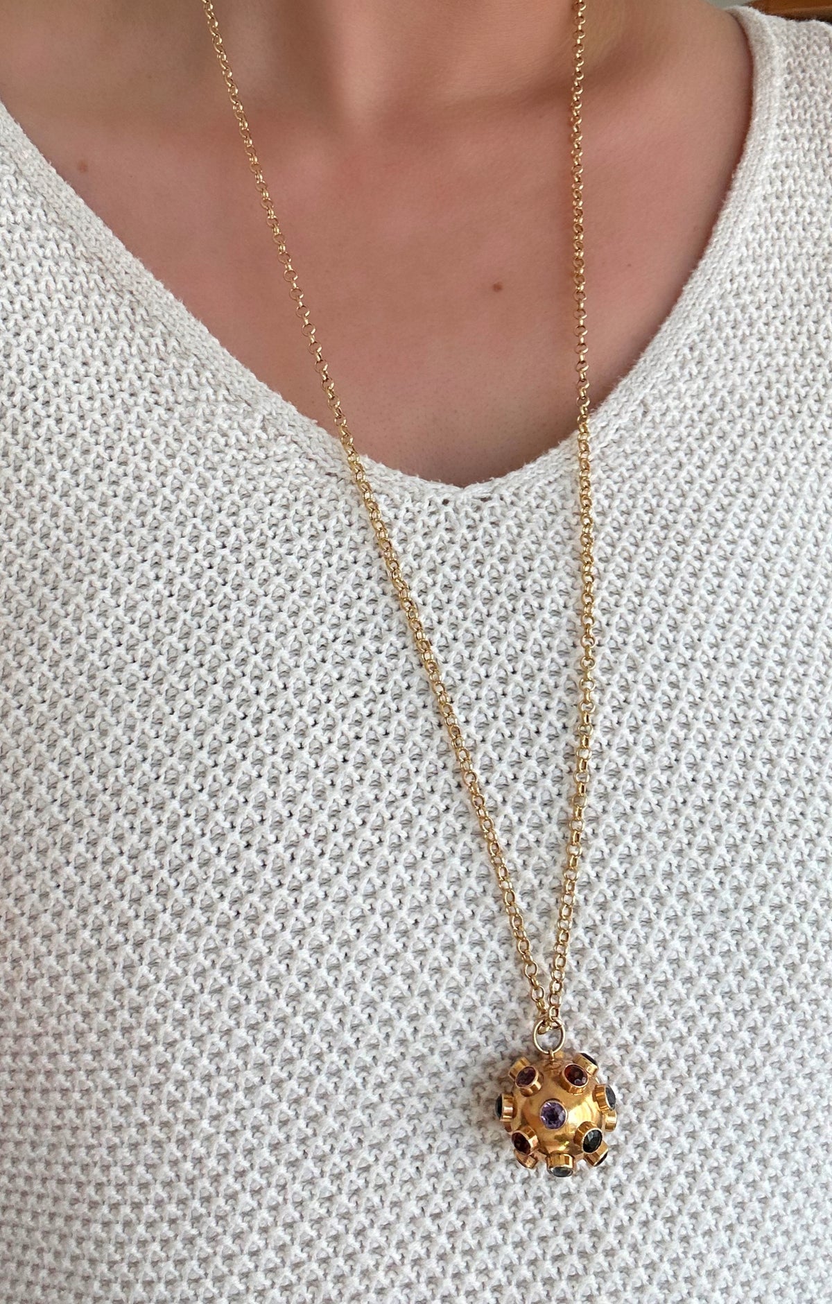 Vintage 18k 3.5mm Rolo Chain - 31.5" Long
