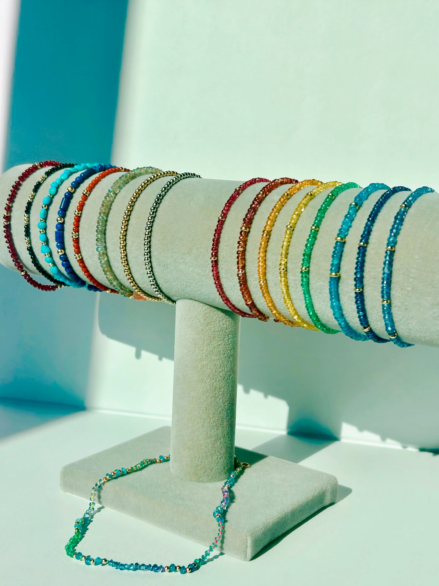 Custom Flex-Stretch Gemstone bracelets