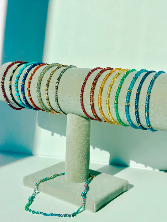 Custom Flex-Stretch Gemstone bracelets