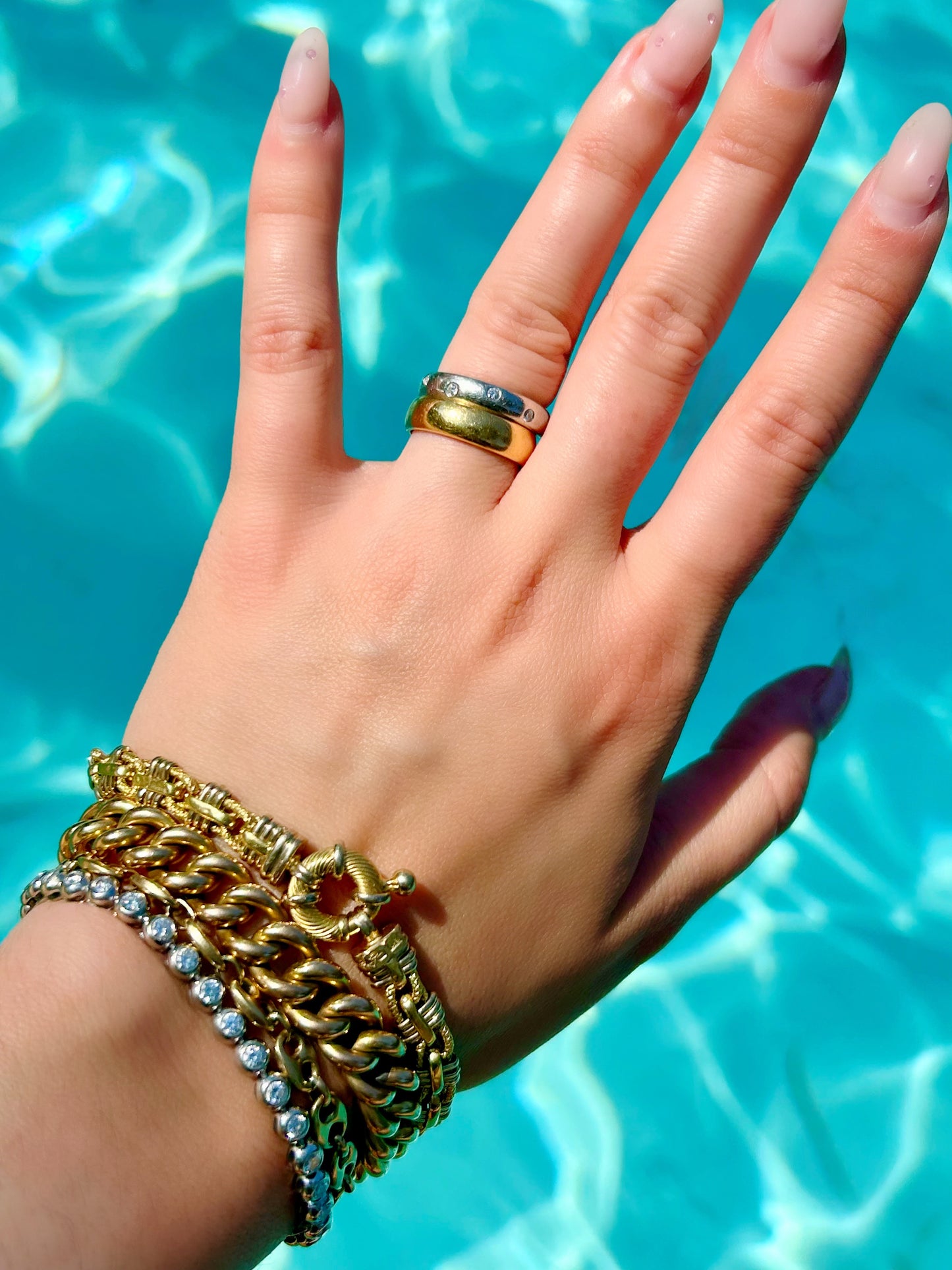 Vintage 18k Italian Fancy Link Bracelet - 7" Long