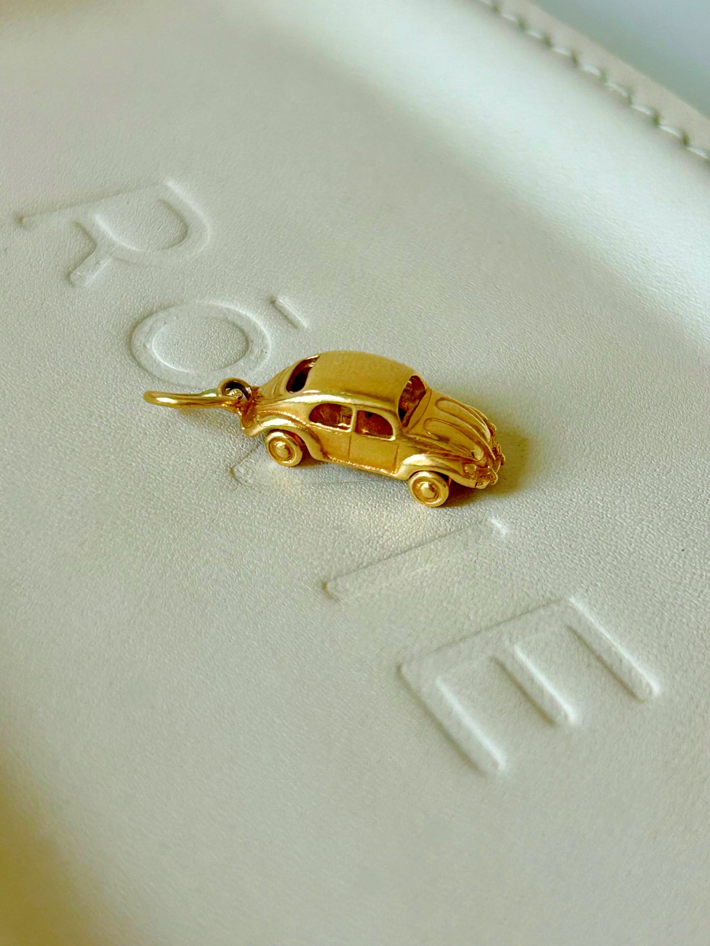 Vintage 14k VW Bug Articulating Charm