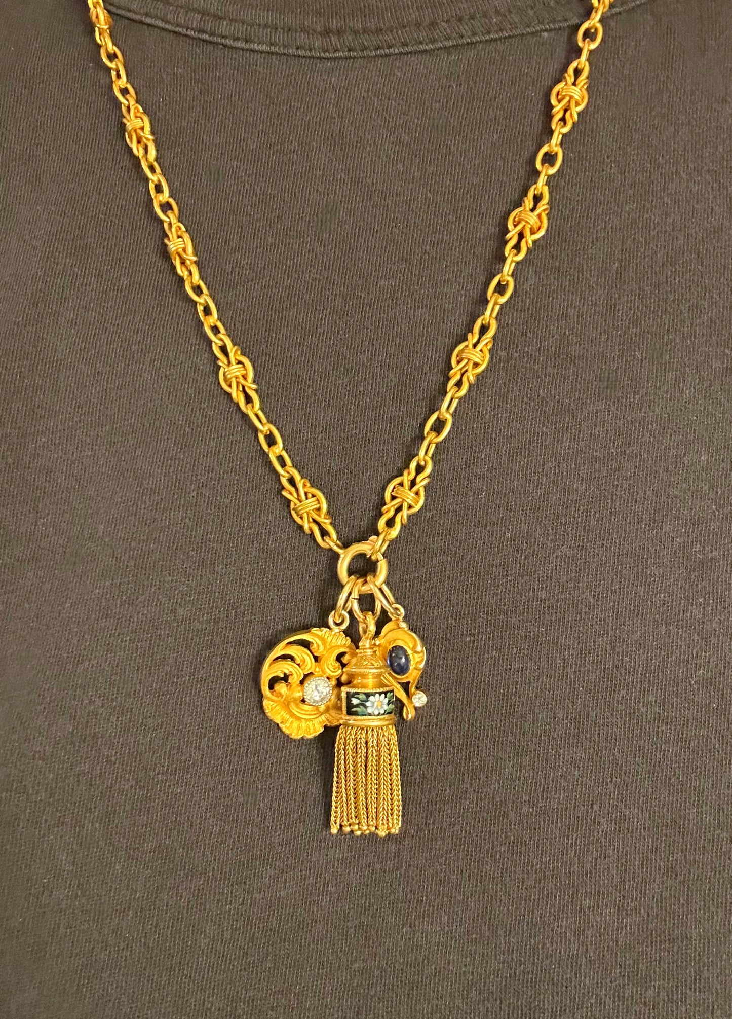 Antique 18k Art Nouveau Diamond Pendant