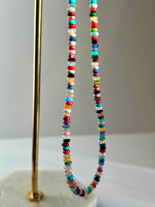 Multi-Color and Multi-Stone Necklace
