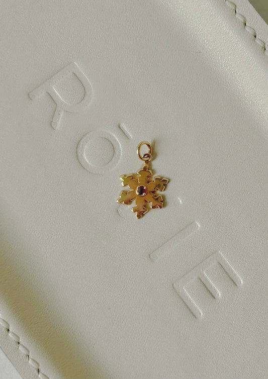 Vintage 14k Snowflake Charm