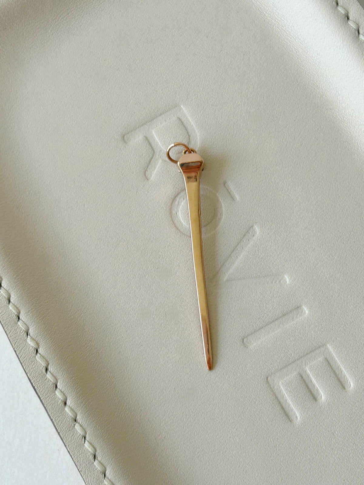 Antique British 9k Nail Charm