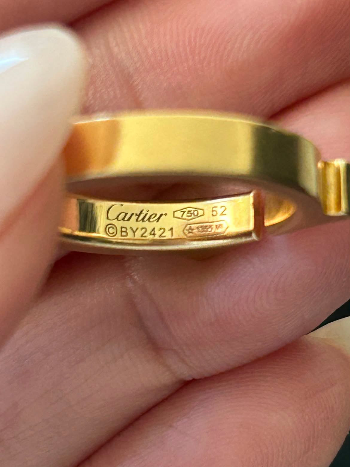 Vintage Cartier Flat C Ring - Sz 5.75-6