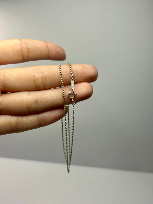 Vintage Sterling Silver Tiffany & Co Micro Ball Chain