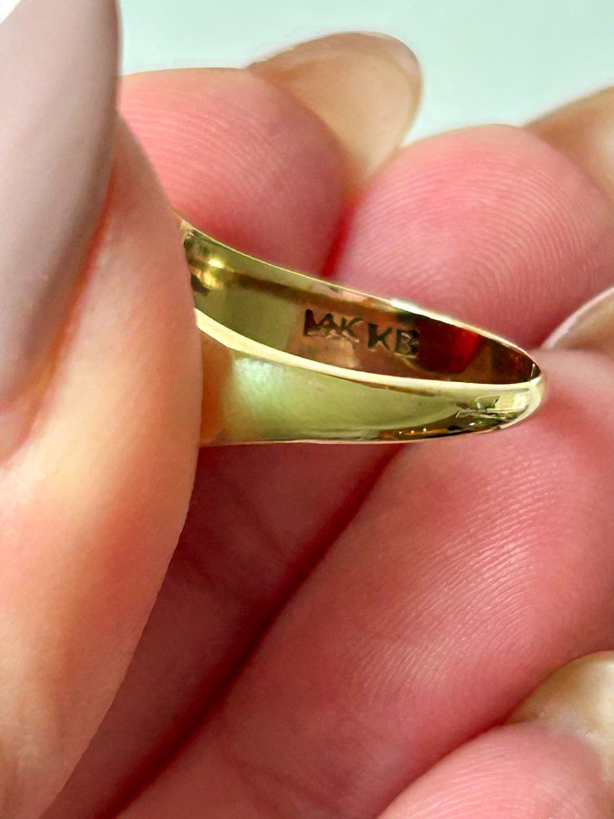 Vintage 14k Carnelian Signet Ring - Sz 6.5