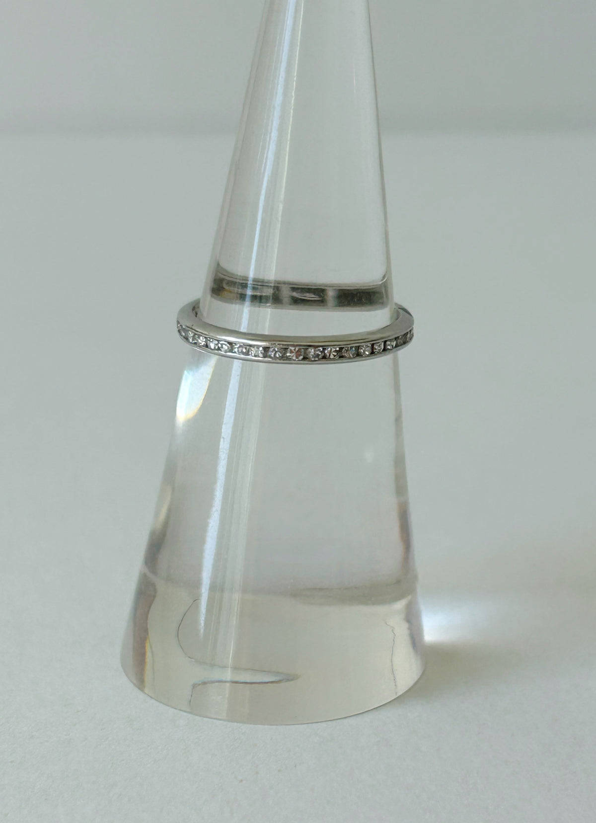 Art Deco Single Cut Eternity Band - Sz 5.75