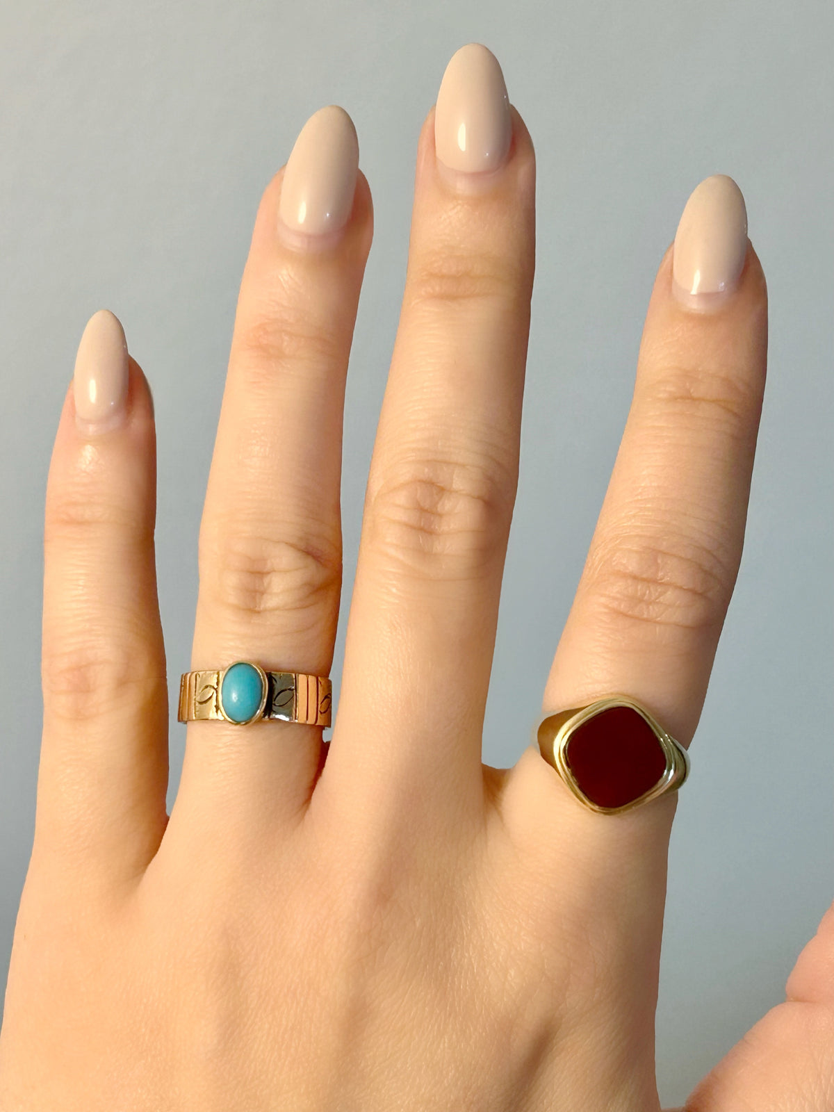 Vintage 14k Carnelian Signet Ring - Sz 6.5