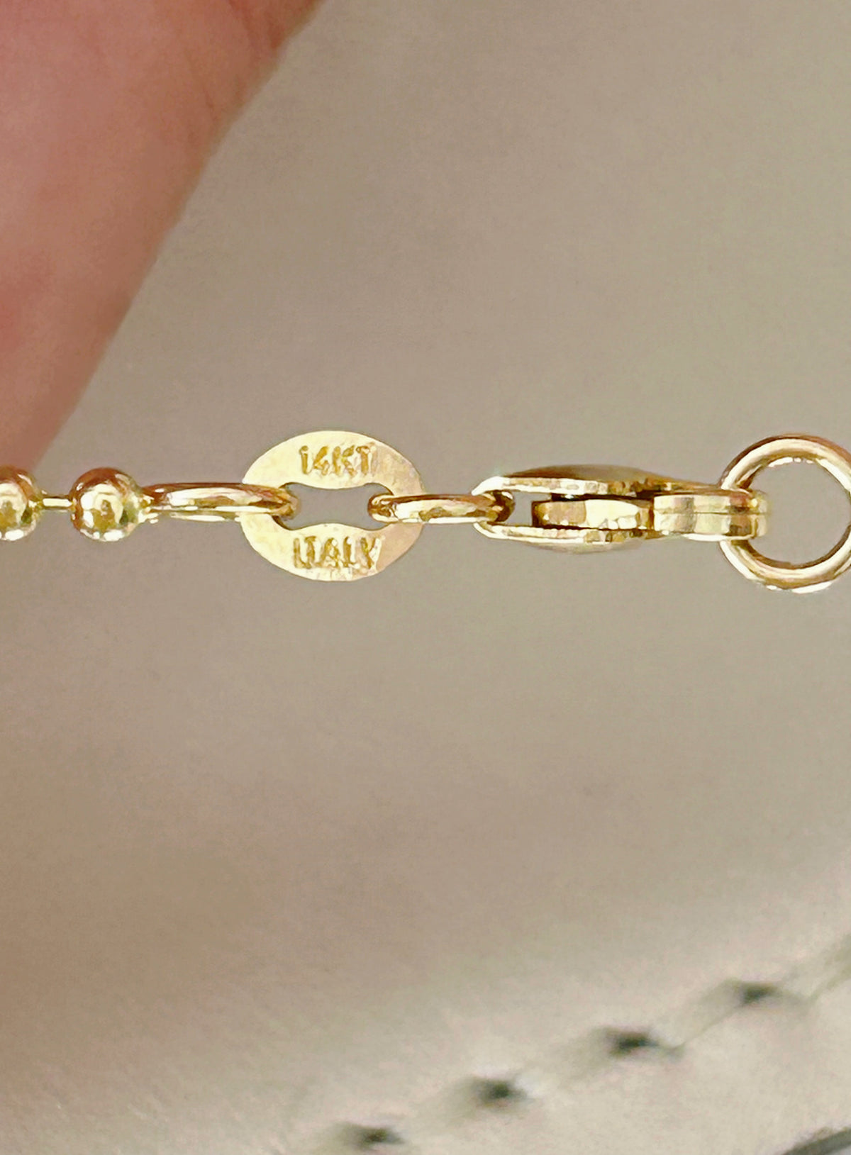 Vintage 14k 1.7mm Ball Chain - 17.5" Long