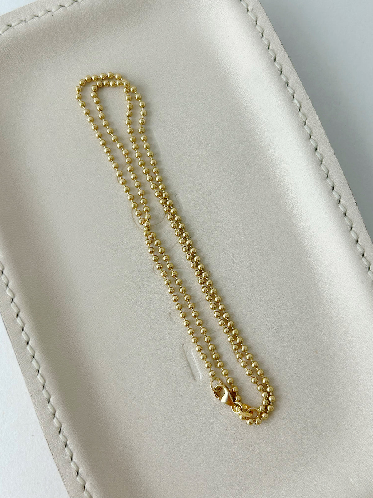 Vintage 14k 1.7mm Ball Chain - 17.5" Long