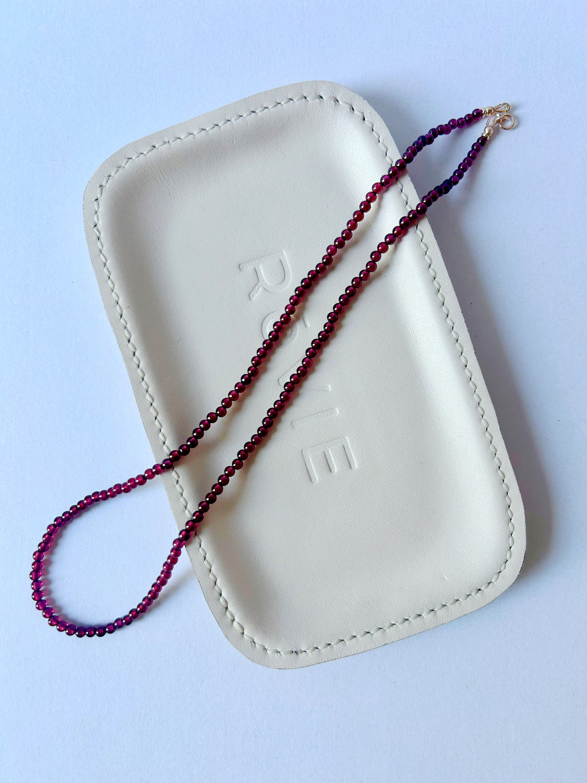 14k Garnet Necklace - 18” Long