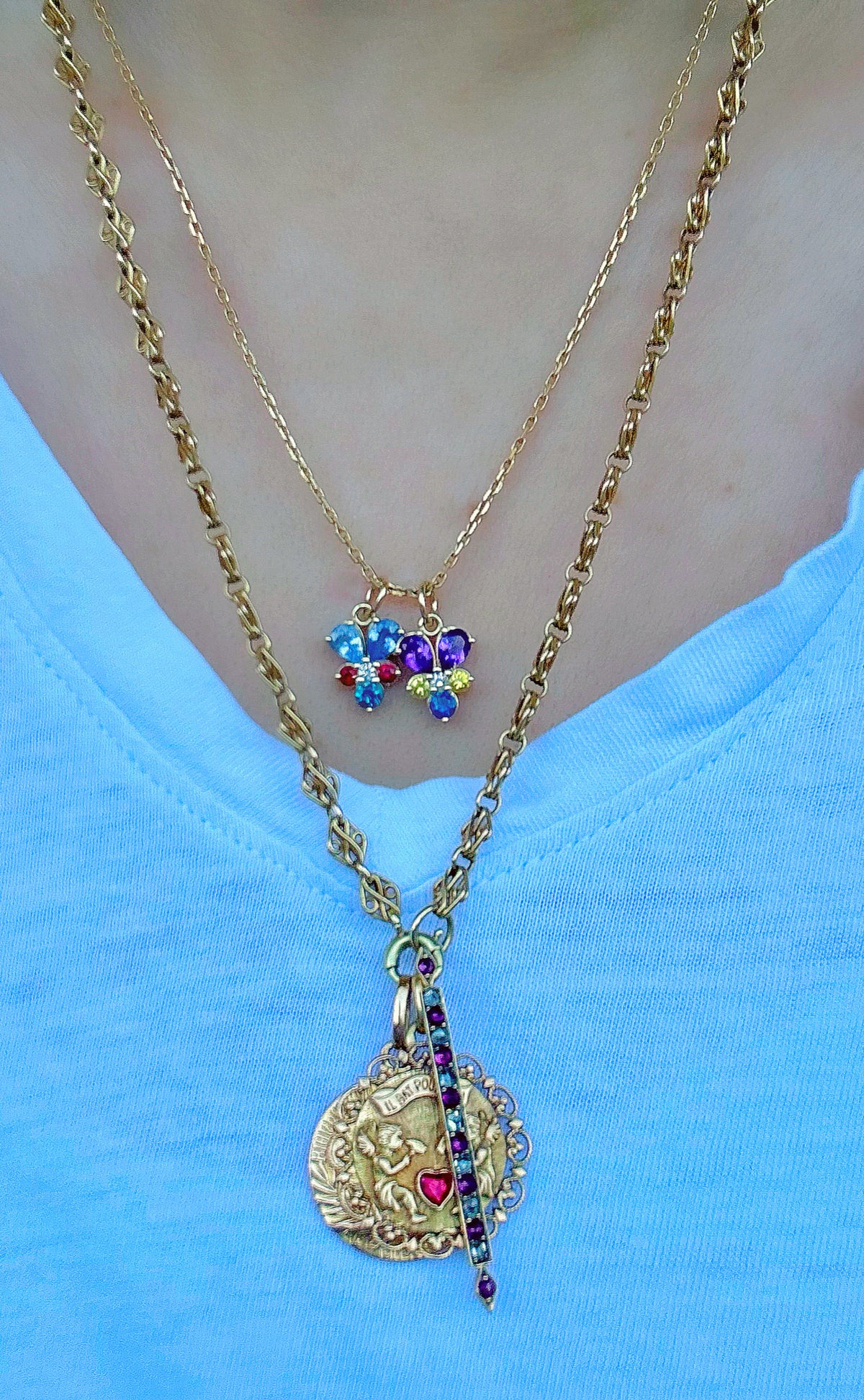 Vintage 18k Biker Chain - 19" Long