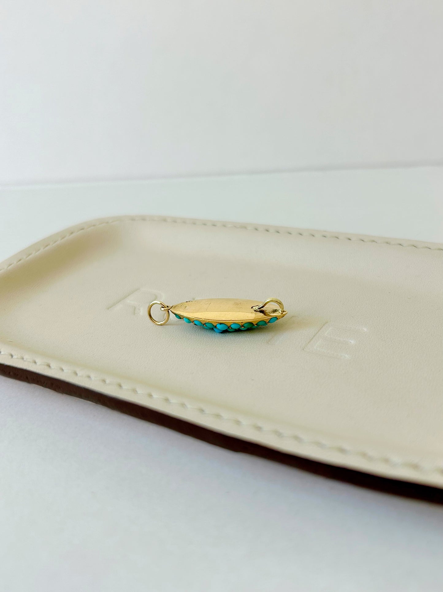 Antique 14k Turquoise Brooch Pin Conversion to Extender / Pendant