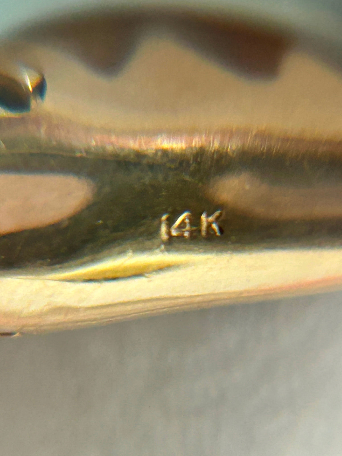 14k Vintage "Tie Clip" with rose cut pear diamond