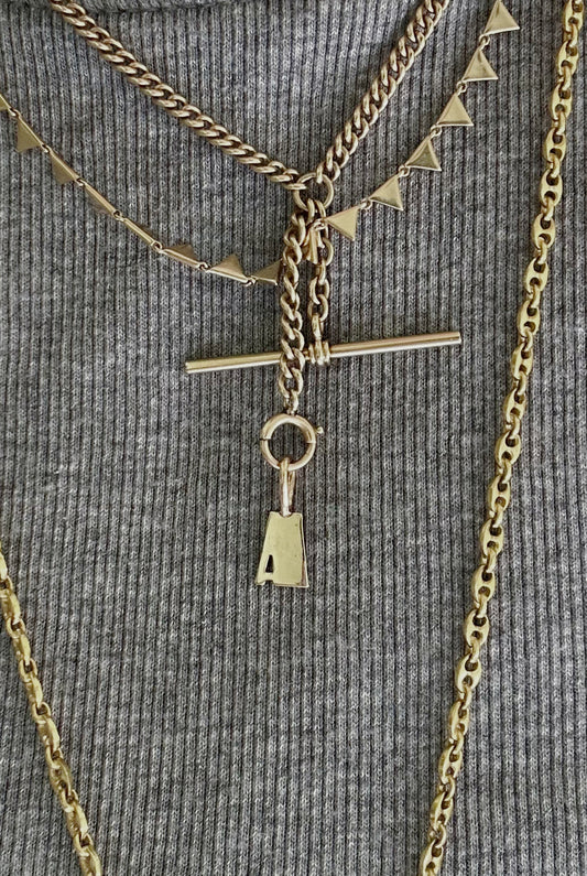 Antique Art Deco Initial Charm Conversions