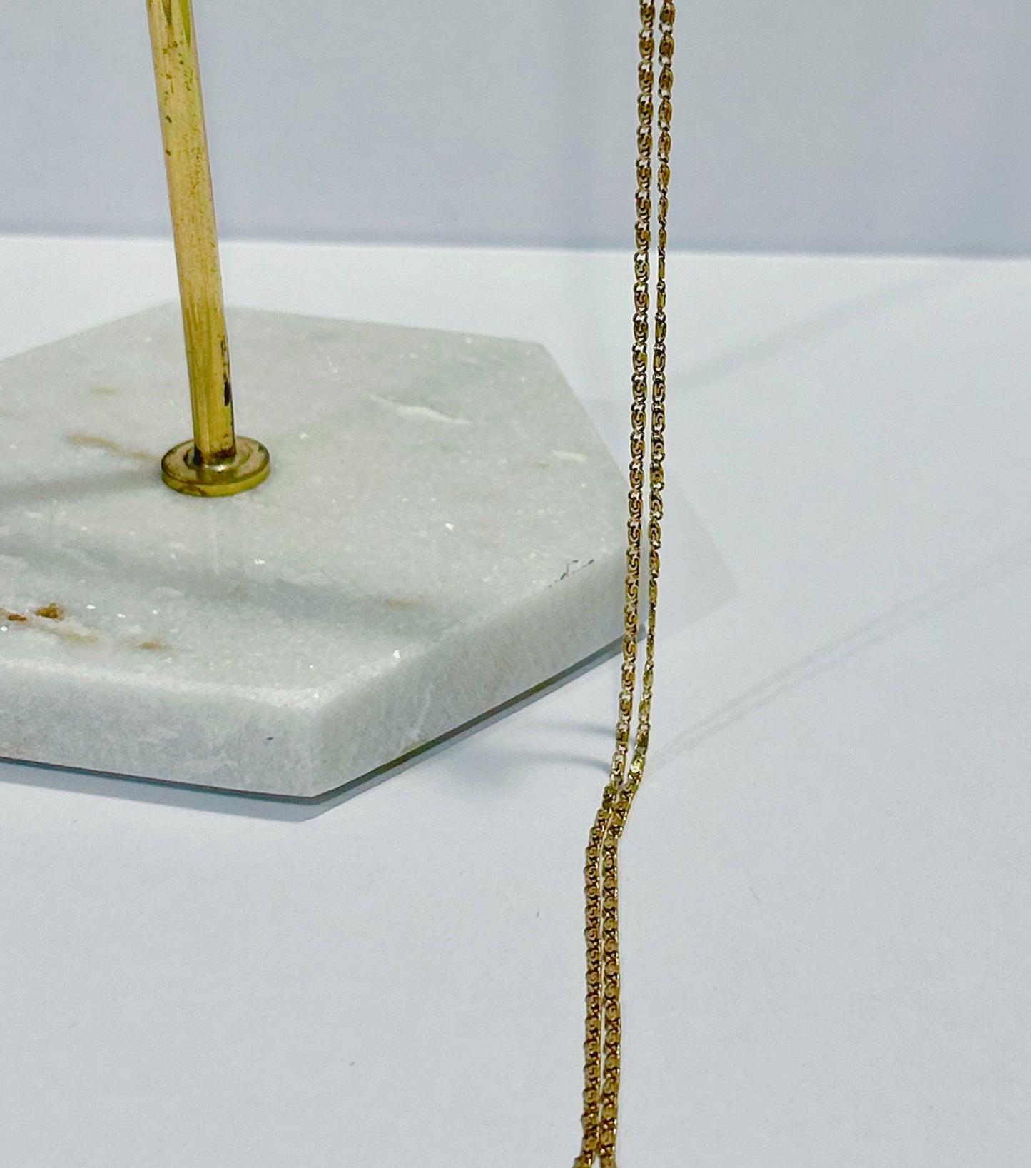 Vintage 18k Snail Chain - 25.5" Long