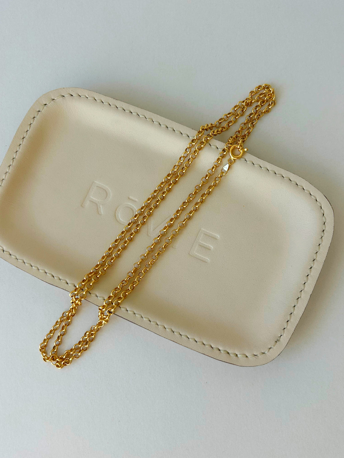Vintage 18k 3.5mm Rolo Chain - 31.5" Long