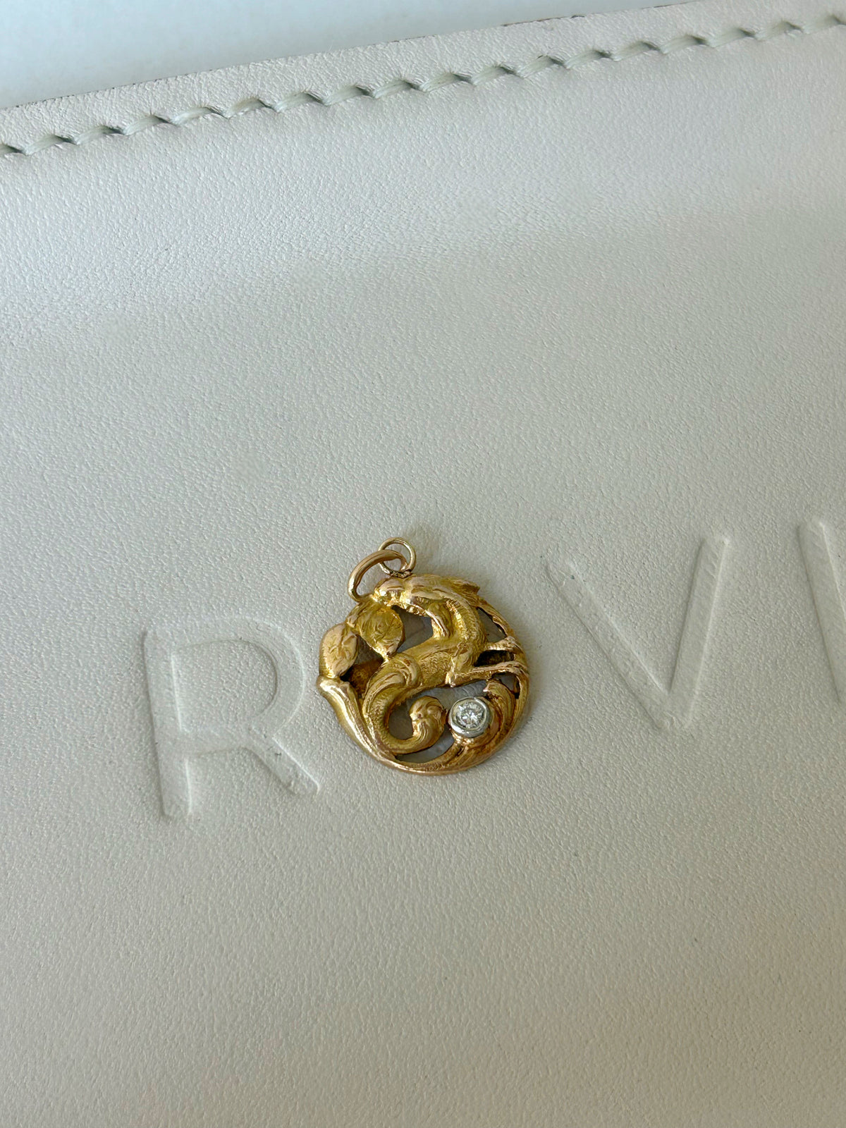 Antique 18k Mythical Creature Stickpin Conversion Charm