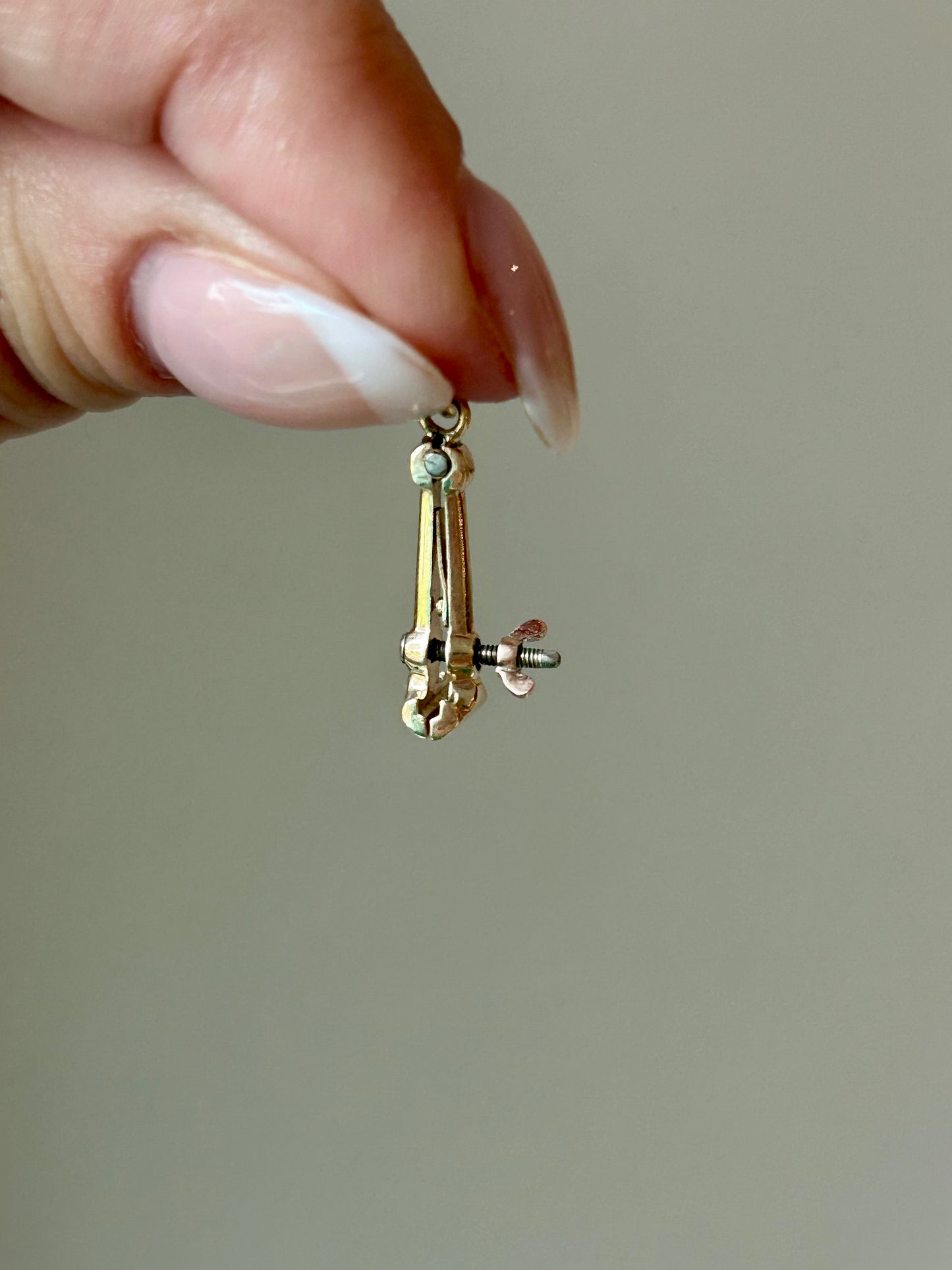 Vintage 14k Jeweler's Vice Charm