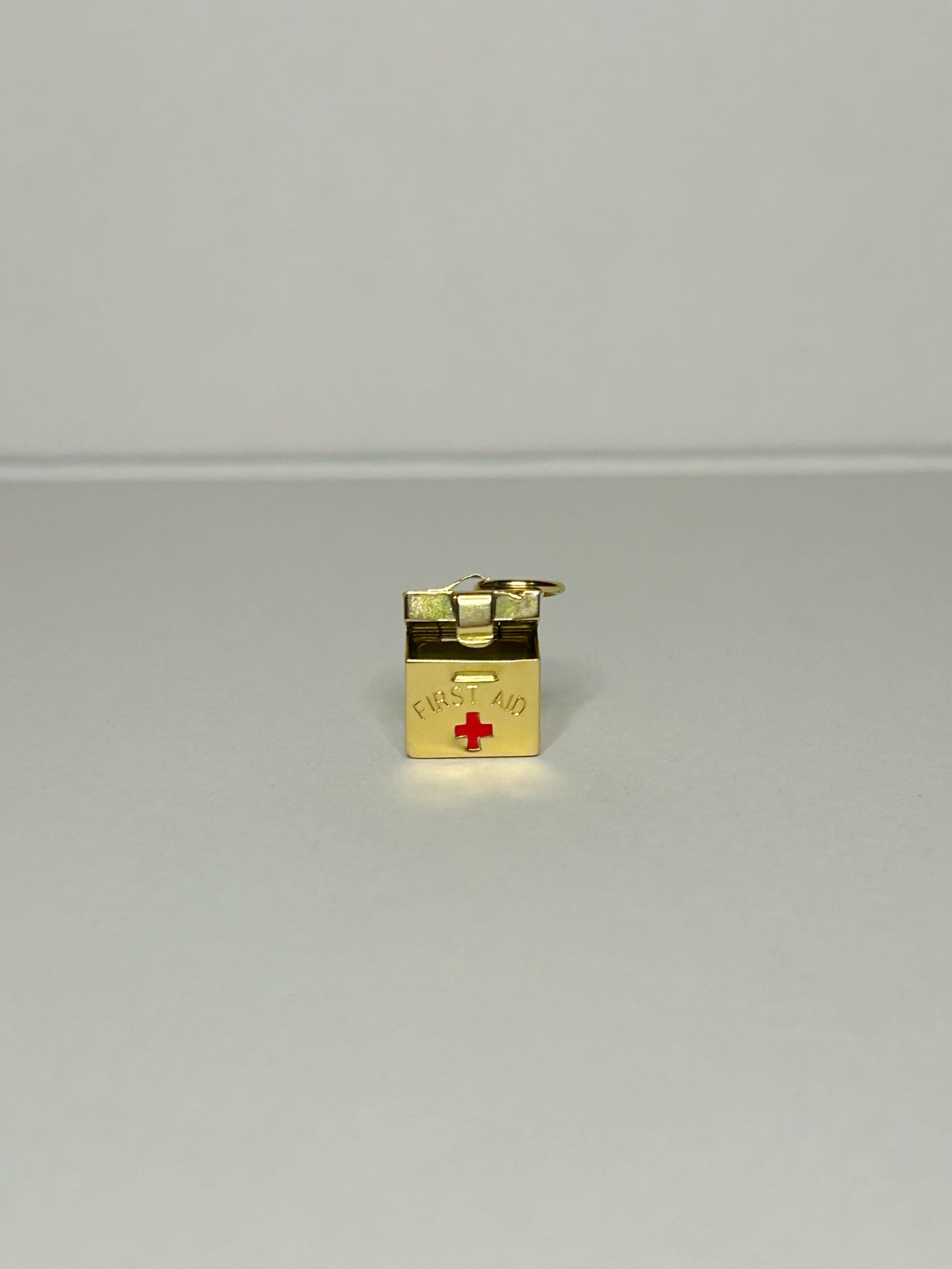 Vintage 14k First Aid Box Pendant
