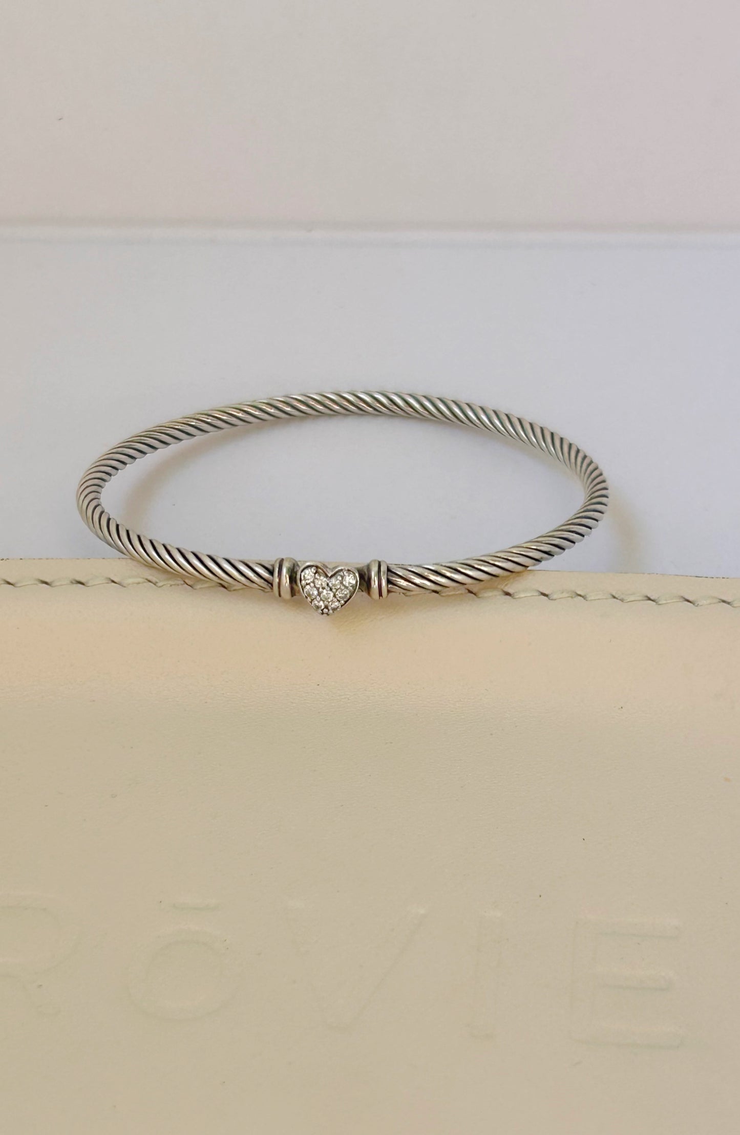 David Yurman Sterling Silver and Diamond Bracelet