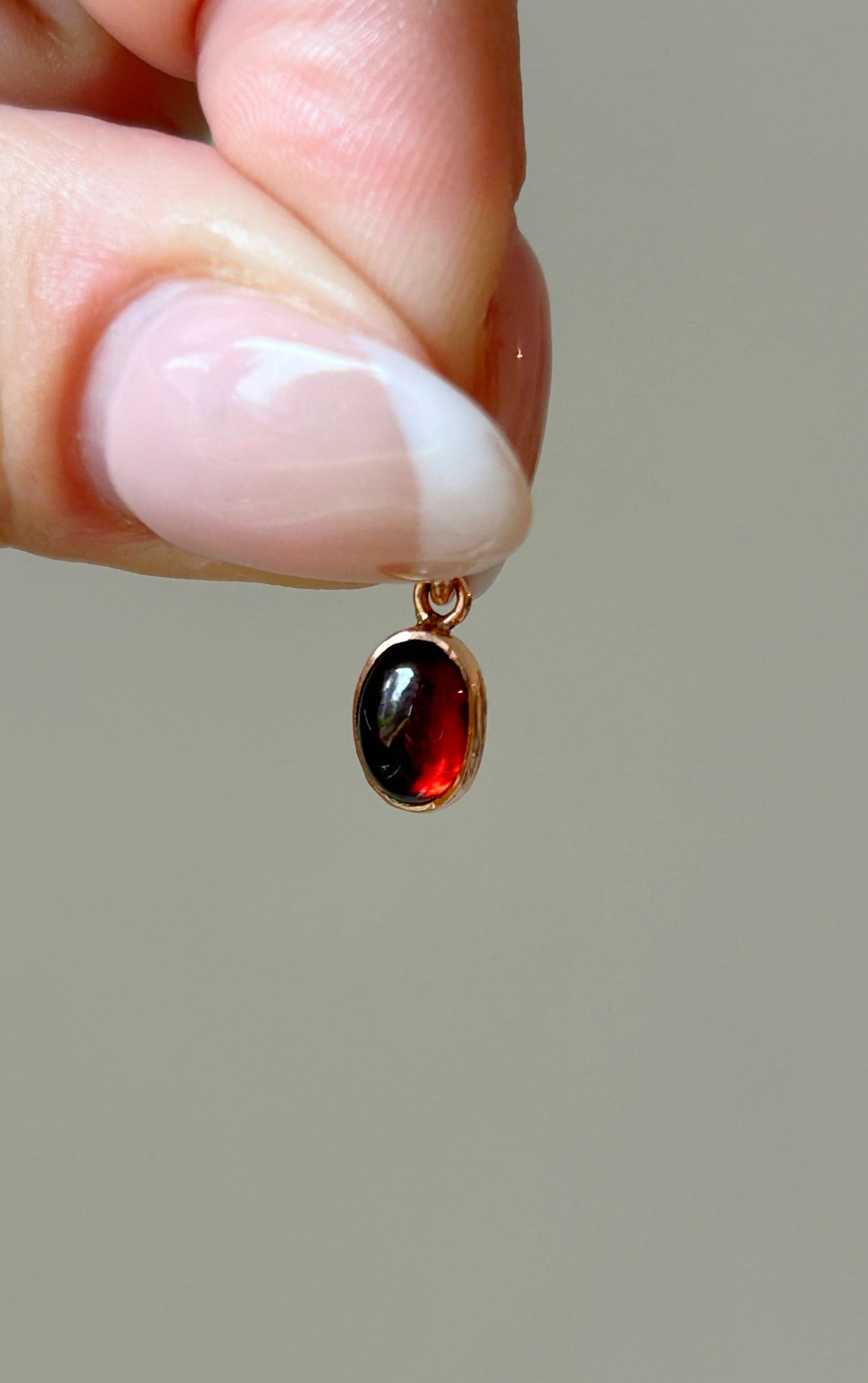 Antique Garnet Stickpin Cab Charm