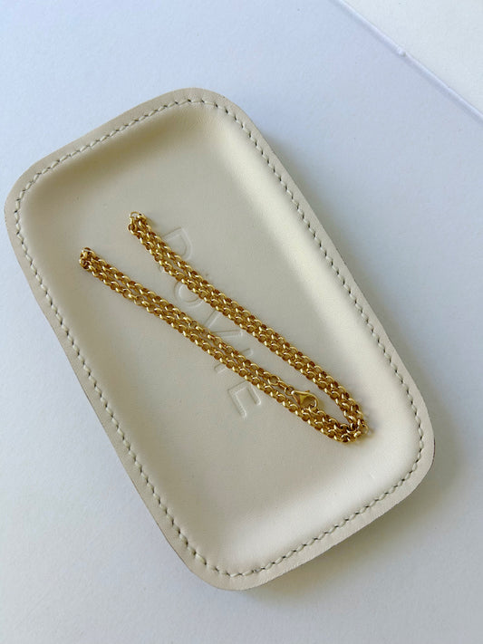 Vintage 18k Solid Rolo Chain 18" Long