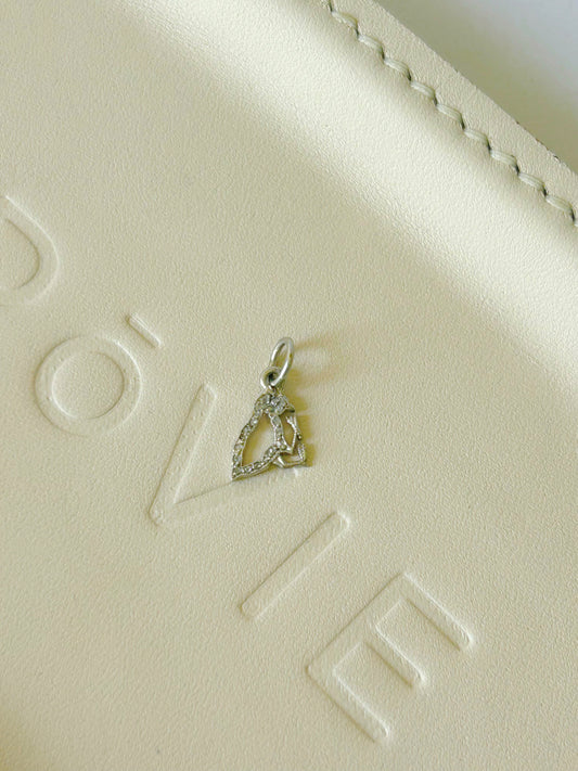 Art Deco Platinum Baby Chick Charm