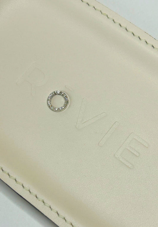 14k white gold diamond connector 10mm