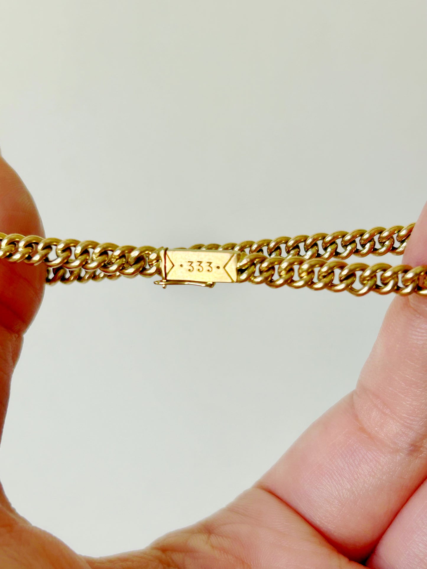 Antique German 8k Curb Bracelet - 7.25"