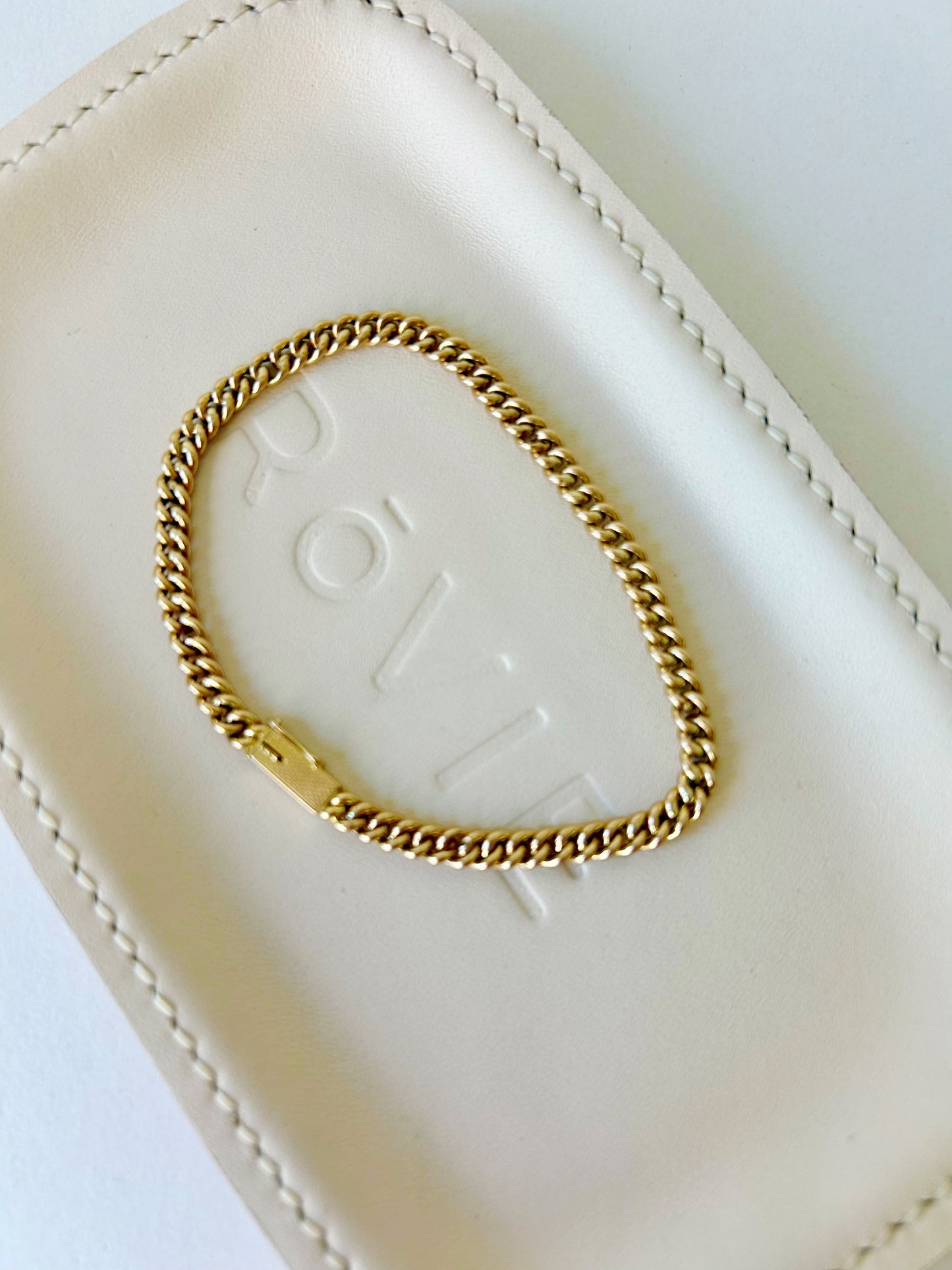 Antique German 8k Curb Bracelet - 7.25"