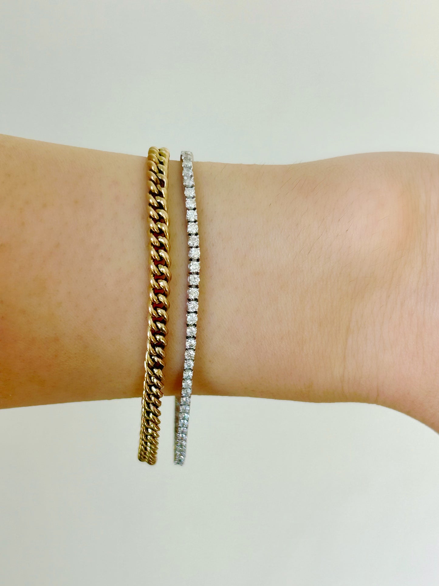 Antique German 8k Curb Bracelet - 7.25"