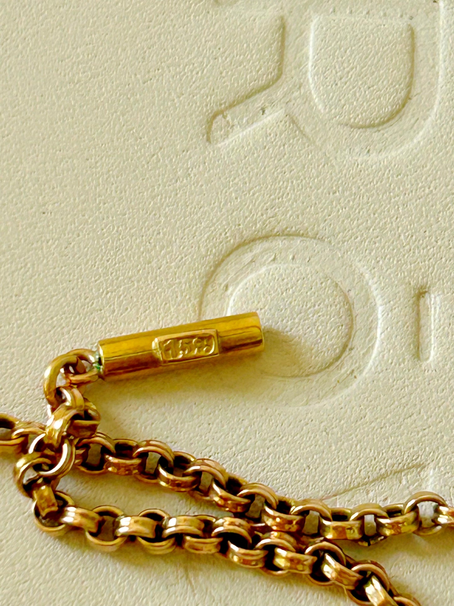 Antique 15ct Rolo Chain - 15.75"