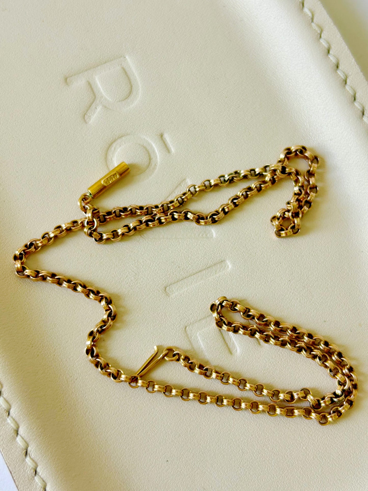 Antique 15ct Rolo Chain - 15.75"