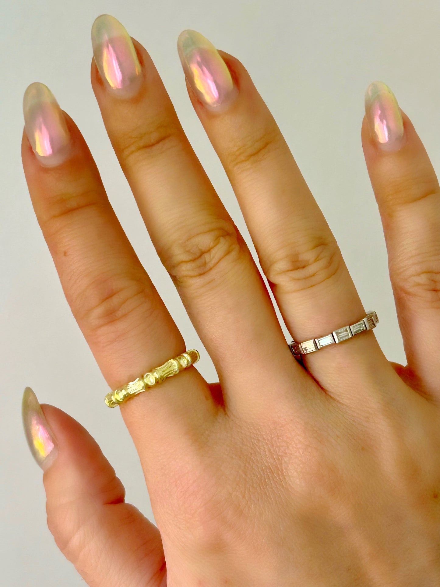 Vintage 18k Bamboo Ring - Sz 6.25