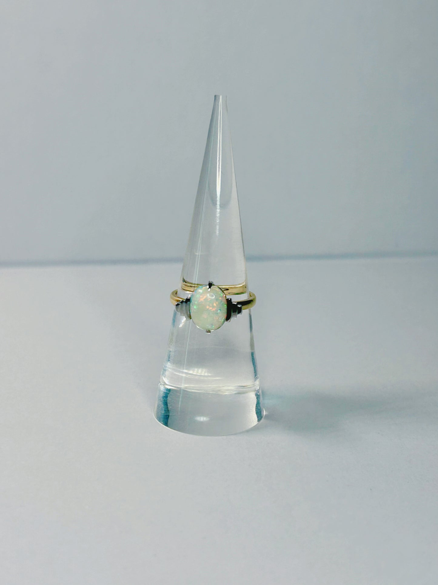 Antique 14k Art Deco Opal Conversion Ring Sz 5.75